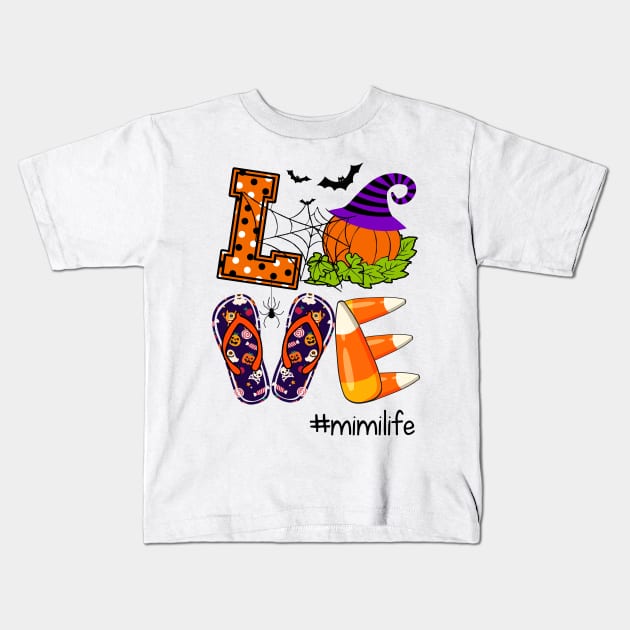 Love Mimi Life Pumpkin Halloween Costume Kids T-Shirt by Camryndougherty